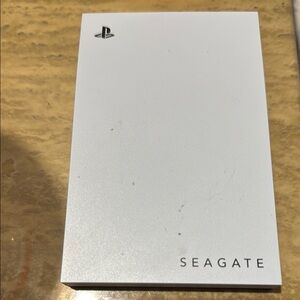 Seagate White External Hard Drive with PlayStation Logo